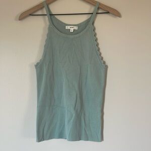 Light Blue Scalloped Trim Tank